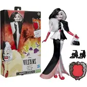 Hasbro Disney Villains Cruella De Vil, Modepuppe, Weiblich, 5 Jahr(e), 279,4 mm, 90 g, Schwarz, Rot, Weiß