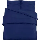 vidaXL Bettwäsche-Set Marineblau 135x200 cm Leichte Mikrofaser