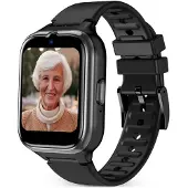 SPC Smartee 4G Senior – Smartwatch Senior mit großen Buchstaben, SOS-Taste, GPS, Anrufen/Videoanrufen und Steuerung via Smart-Clan-App - Schwarz