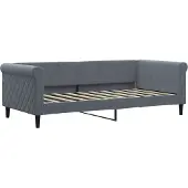 Syfax Tagesbett Dunkelgrau 90x190 cm Samt