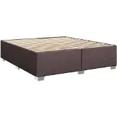 Syfax Bettgestell ohne Matratze Dunkelbraun 180x200 cm Stoff