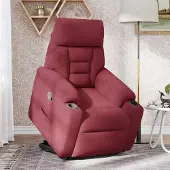 Prolenta Maison Exclusive - Relaxsessel mit Aufstehhilfe Weinrot Stoff