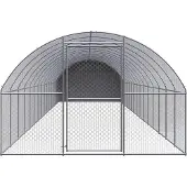 vidaXL Outdoor-Hühnerstall 3x16x2 m Verzinkter Stahl