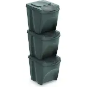 Prosperplast Abfallbehälter SORTIBOX 3 set - stein grau