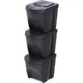Keden 39x29x45 Cm Stapelbare Recyclingbehälter 3 Einheiten
