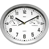 Mebus Quarz-Wanduhr mit Thermo-/Hygrometer