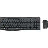 Logitech MK295 Silent, Volle Größe (100%), Kabellos, RF Wireless, Graphit, Maus enthalten