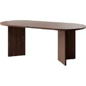 Selsey Esstisch Ovo - Tisch oval, Holzoptik Nussbaum Wisconsin, 204 x 90 cm