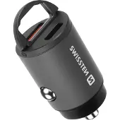 Swissten NANO, Auto, Zigarettenanzünder, 20 V, Silber