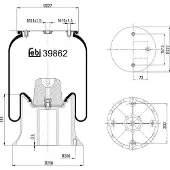 FEBI BILSTEIN Federbalg, Luftfederung FEBI 39862