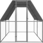 vidaXL Outdoor-Hühnerkäfig 2x4x2 m Verzinkter Stahl