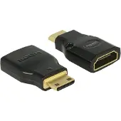 DeLOCK 65665, Mini-HDMI, HDMI, Schwarz