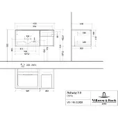 Villeroy & Boch C572L1VH WTUS Subway 3.0 L1 1001x423x500mm m.