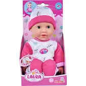 Simba Laura Cutie Weichkörperpuppe 30cm - Sound-Spiel & Rollenspiel für Kinder ab 2 Jahren