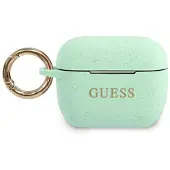 GUESS Guacapsilglgn Airpods Pro-Abdeckung Grün/Grüner Silikon-Glitzer