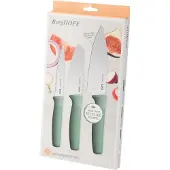 Berghoff 3950529, Messer-Set, Edelstahl, ABS, Edelstahl, Grün, Leo