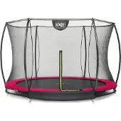 Exit Silhouette Trampolin ø305cm, mit Sicherheitsnetz, Bodentrampolin, Rund, für Kinder, Rosa