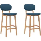 vidaXL Barhocker 2 Stk. Blau Stoff , Barhocker Design 2024