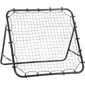 MEIYOU RebounderfürFußball,84x84cmFussballReboundermitstufenlosverstellbaremWinkel,KickbackRückprallwandFußballtorfürJugendlicheSchuss-,Pass-undBallannahmetrainingSchwarz