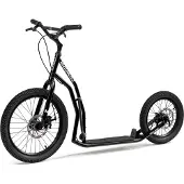 Yedoo Mezeq Roller Scooter Tretroller / Dogscooter - für Erwachsene und Teenager, bis 150 kg, mit Luftreifen 20/16, Scheibenbremsen und verstellbarem Lenker Schwarz