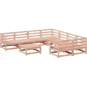 vidaXL 9-tlg. Garten-Sofagarnitur Massivholz Douglasie