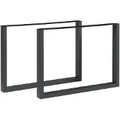 En.casa Tischgestell ‘Makers’ 2-er Set für Esstisch Schreibtisch Stahl 72x100 cm Schwarz