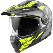 Bogotto FG-102 Safari Fiberglass Enduro Helm Schwarz Grau Gelb Größe M
