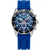 Swiss Alpine Military Herren Uhr Analog Quarz Chronograph 7034.9836SAM Silikon