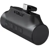 Celly PBC5000 Kompakte PowerBank mit USB-C-Anschluss 5000 mAh Schwarz