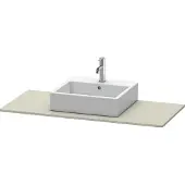 Duravit XSquare Konsole, 1 Ausschnitt, 1200x16x550mm, XS060F06060, Farbe: Taupe Seidenmatt Lack