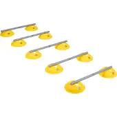 Umbro Hürden Set Fußball-Trainingszubehör - Inkl. 10 Hütchen und 5 Querstangen - Gymnastik, Schnelligkeitstraining und Laufentechnik - Gelb/Grau
