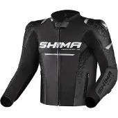 SHIMA STR 2.0 Schwarz Motorrad Lederjacke Größe 56