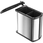 Hailo Duo 3416. Abfallsammler, Edelstahl. - Mülleimer