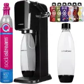 SodaStream Wassersprudler Art Schwarz mit Flasche CO2 Kartusche Bolero