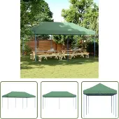 The Living Store Partyzelt Faltbar Pop-Up Grün 580x292x315 cm