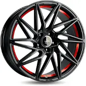 KESKIN KT20 Future matt black red inside 8.5x19 ET30 - LK5/112 ML72.6 Felge Alu