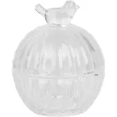 Clayre & Eef Vorratsglas Ø 8x10 cm Transparant Glas Vogel