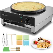 Vevor elektrischer Crepemaker Crepe-Maschine 3000 W flache Crepe-Grillplatte 40 cm
