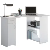 VCM Computertisch | Eckschreibtisch mit Schublade | Maße ca. H. 76 x B. 118 x T. 77 cm | Schreibtisch - Linzia
