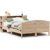 Syfax Massivholzbett mit Regal ohne Matratze 135x190 cm Kiefer