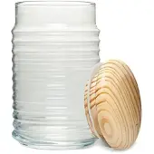 Pasabahce Babylon Glas-Vorratsdose mit Holzdeckel - 1,5 Liter