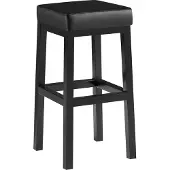 CLP Barhocker Taylor Sitzhöhe 78 cm mit Kunstlederbezug und schwarzem Metallgestell schwarz