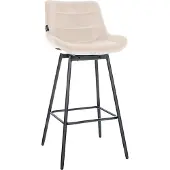 CLP Barhocker Weston schwenkbar Samt HBT: 105x49x56 cm creme Samt