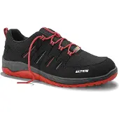 ELTEN Halbschuh MADDOX Low ESD, schwarz-rot, S3, 41
