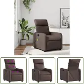 The Living Store Massagesessel Braun Kunstleder