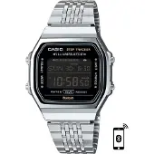 Casio Smartwatch VINTAGE, silber (edelstahlfarben, edelstahlfarben), Smartwatches, Smartwatch, Armbanduhr, Herrenuhr, Damenuhr, Bluetooth,Stoppfunktion,Schrittzähler
