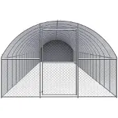 vidaXL Outdoor-Hühnerstall 3x20x2 m Verzinkter Stahl