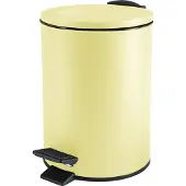Spirella Kosmetikeimer 3 Liter Edelstahl mit Absenkautomatik und Inneneimer "Adelar" Badezimmer Mülleimer Softclose Abfalleimer gelb