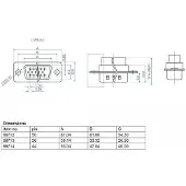 DeLOCK D-Sub HD 50 Pin Crimp Stecker, Metall