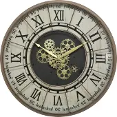 Atmosphera Wanduhr/Wanduhr Stella Mare - Vintage Metall - Dia 57 cm - Metall/Glas - hellbraun